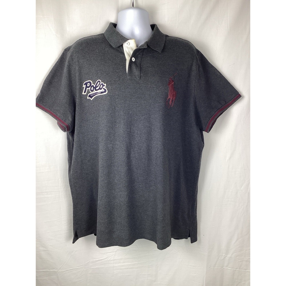 Polo Ralph Lauren Custom Slim Fit Big Pony Polo Shirt w/ Cursive Polo Men's 2XL